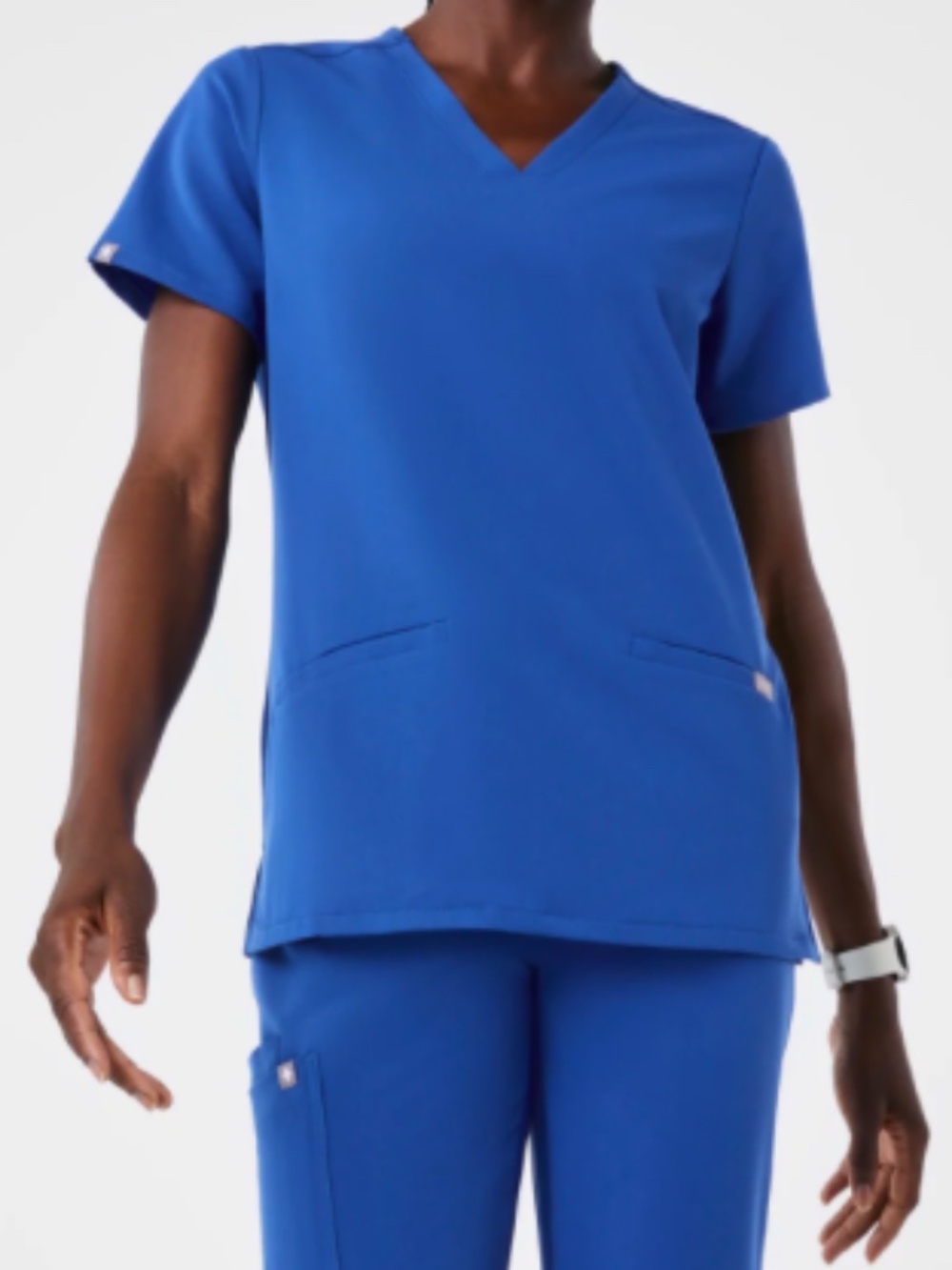 FIGS Three-Pocket Scrub Top ✰ Winning Blue Casma ✰ Size L